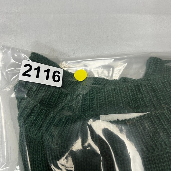 Another Love Knit Krista Pointelle Puff SL Sweater Clover Pullover Green Size M - Picture 9 of 10